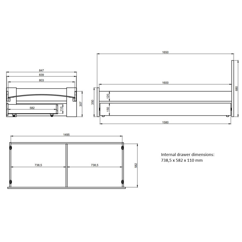 Imasdun European Toddler (80 X 160cm) Cabin Bed with Storage Included, EU Toddler (80 x 160 cm)