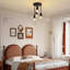 4-Light Black Flush Mount