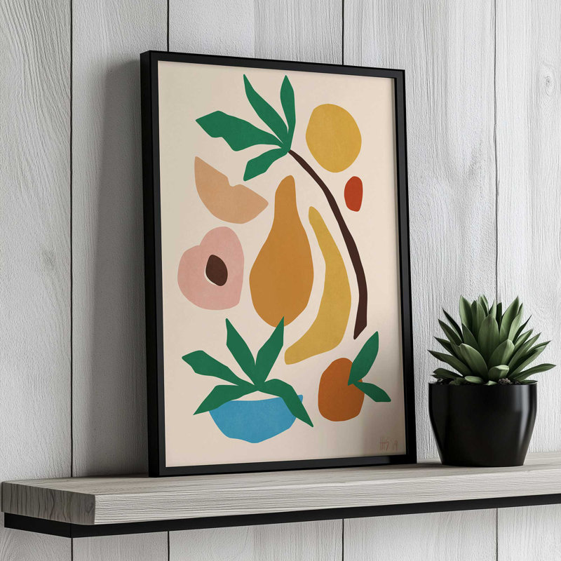 «Fruit Salad I» par Garima Dhawan, reproduction d'art sur toile, H 16 po x l 12 po, Doré