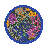 6 Round Placemats Pré Fleuri Prussian Blue