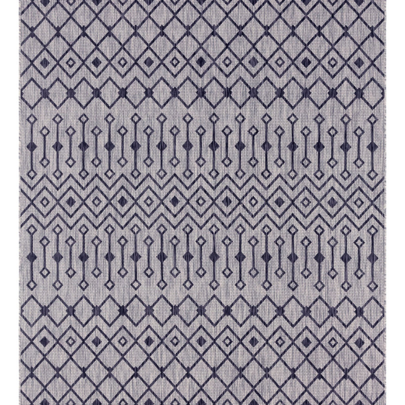 Jaylah Geometric Indoor / Outdoor Rug, Rectangle 9' x 12'