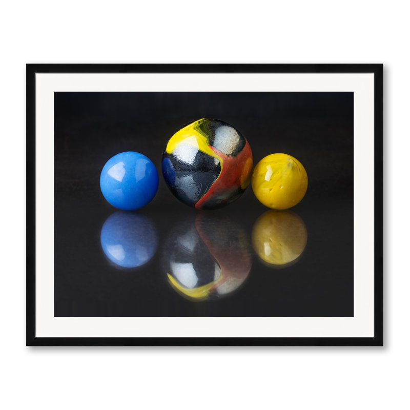 Marbles Print by Philippe Monthoux, Black Framed Paper, 24" H x 30" W