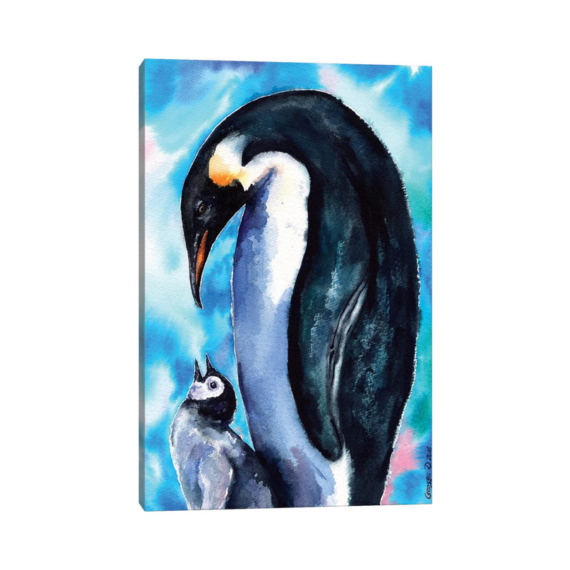 Penguin Family by George Dyachenko - Wrapped Canvas Gallery-Wrapped Canvas Giclée, 30.48cm H x 20.32cm W