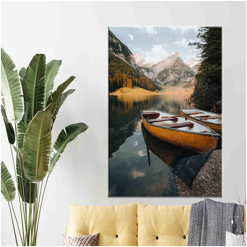 Print on Canvas, 20 cm H x 30 cm W, White Floater Framed
