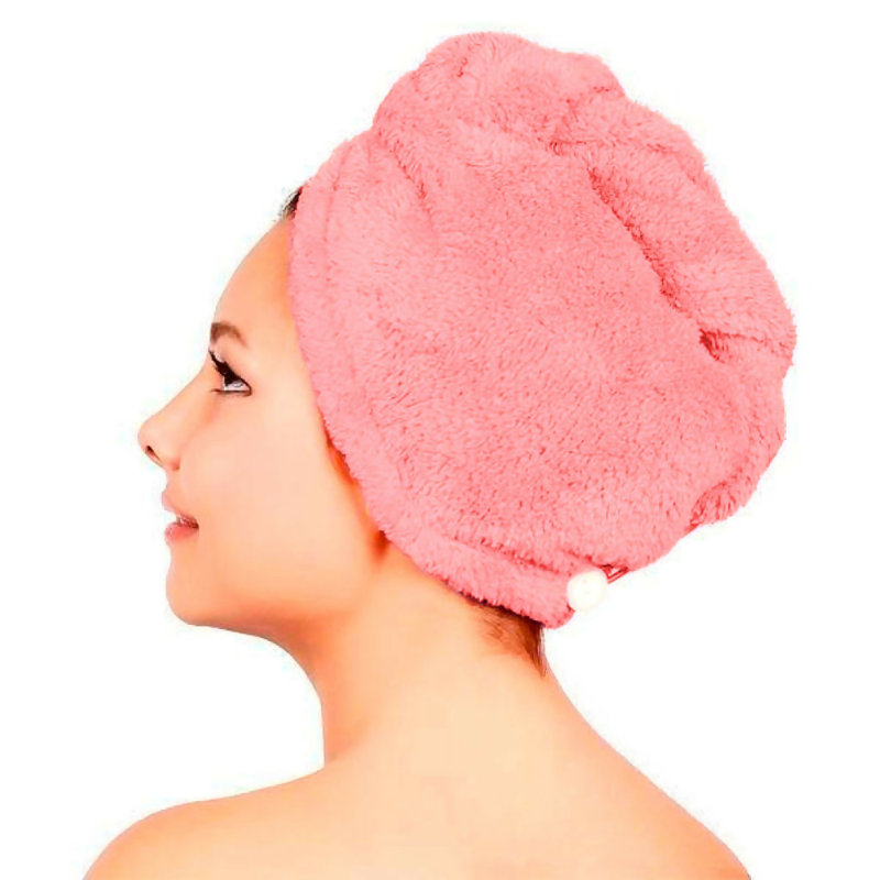 Ensemble de 4 serviettes pour femmes avec bouton torsadé, super absorbant, séchage rapide