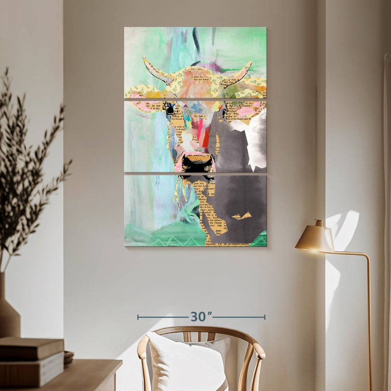 Brampt Cow Collage, 65" H x 42" W