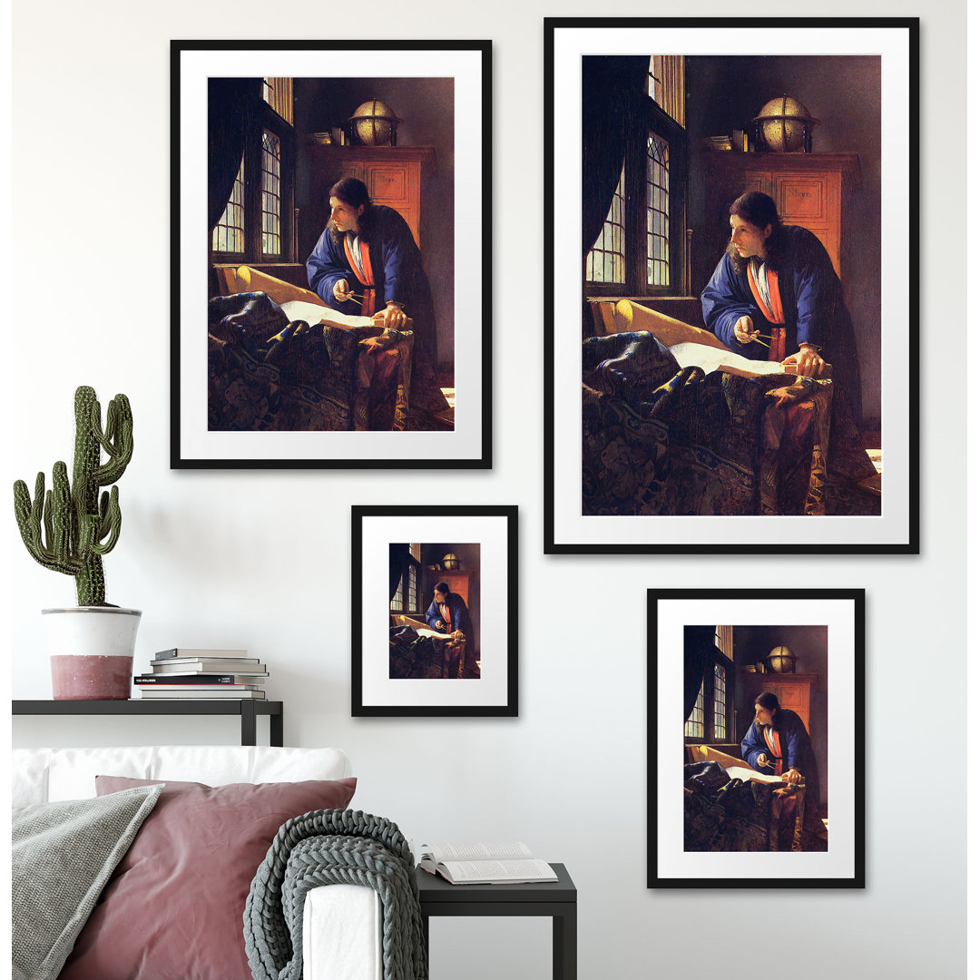 Gerahmter Kunstdruck The Geographer von Johannes Vermeer