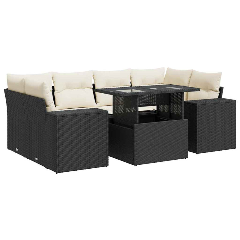 Vidaxl Garden Sofa Set Black