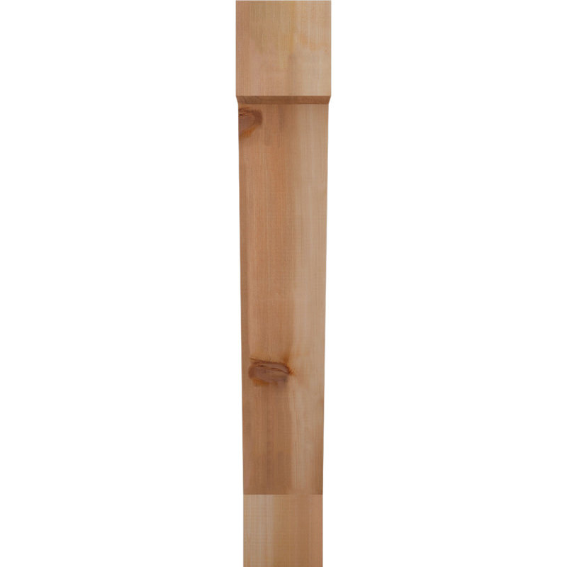 Support de bloc traditionnel, H 40 po x l 6 po x P 28 po, Cèdre rouge de l'Ouest (scié brut)
