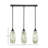3 Light Stem Hung Linear Pendalier Shown With 5" Fusion Glass-71747823-32326163-32326165