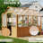 10 X 6 Ft Wooden Greenhouse, Walk-in Green House With Thickend Pc Panel, Adjustable Windows & Lockable Door-124440753