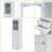 Office Storage Cabinet with Adjustable Shelves, Glass Door, and Two Drawers-955241830