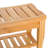 Long Bamboo Shower Bench Seat, 20" Wooden Spa Shower Stool with Underneath Storage Shelf Shoe Organizer