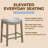  Parker Backless Saddle Kitchen Counter Stool, Reclaimed Oak, Grey-1519946862