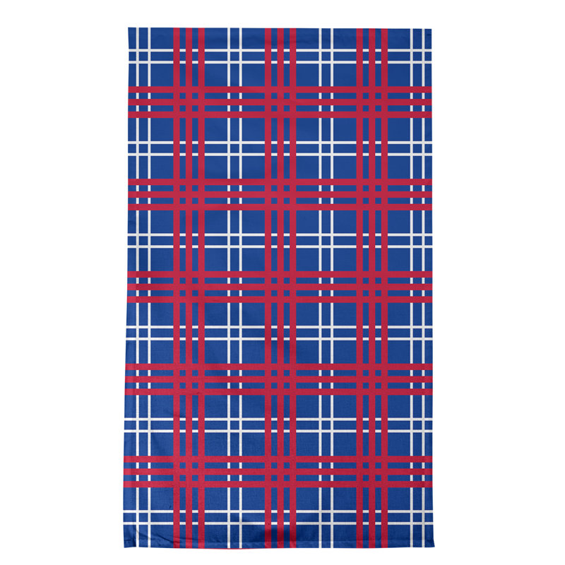 Plaid Tea Towel Kitchen Towel, Cotton Blend, Blue/Red/White