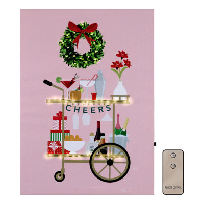 Art mural à piles avec éclairage - Chariot des Fêtes