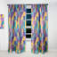 Rideau simple occultant géométrique de style Mid-Century géométrique pastel abstrait I-1786009531