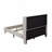 Bed Frame Queen Size High Headboard Upholstered Bed, 12-Slat Support