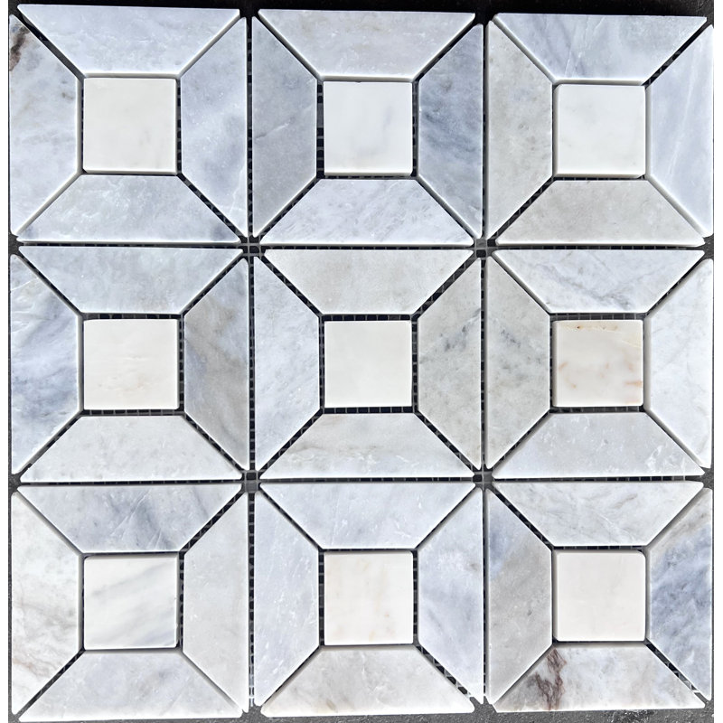 Carreau de mosaïque en marbre 1 po x 4 po