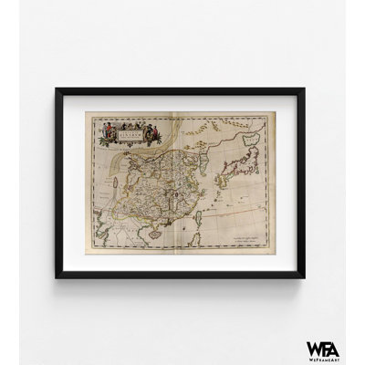 Empires du Japon-Chine et la Corée, affiche de cartes antiques de pays asiatiques, décor de chambre asiatique, art chinois ancien, carte du Japon, carte coréenne