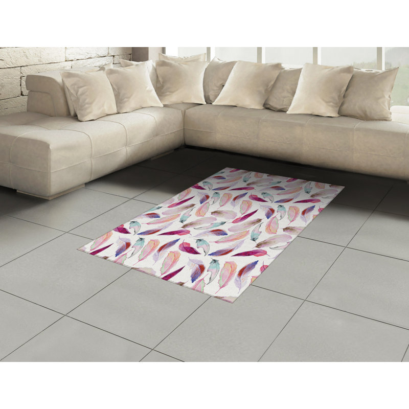 Romantic High Density Long Fiber Poly Threads Decorative Area Rug Carpet, Rectangle 4' x 5'8"
