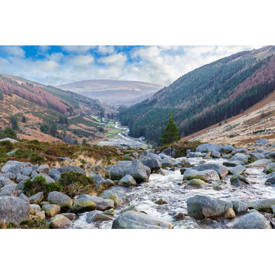 Beautiful Irish Landscape In The Wicklow Mountains by Obencem - Wrapped Canvas Print