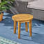 Table d'appoint d'extérieur en bois d'acacia 16 po, finition teck-940531801-940531802