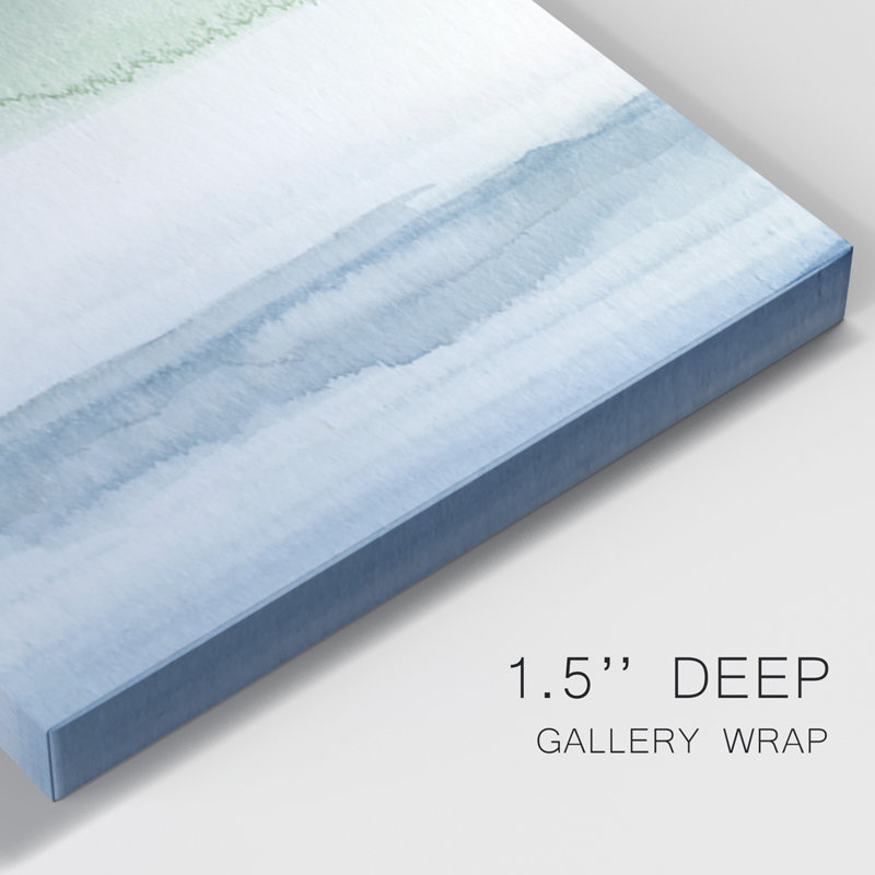 Bord de mer - toile tendue avec châssis de qualité supérieure - prête à être accrochée, H 27 po x l 54 po x P 1 po