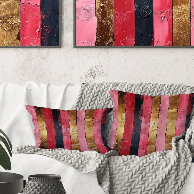 Coussin décoratif Glam Stripes II - Glam, H 18 po x H 18 po
