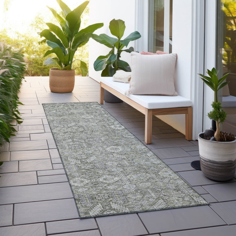 Morgane Washable Floral Indoor / Outdoor Rug, Runner 2'3" x 7'6"