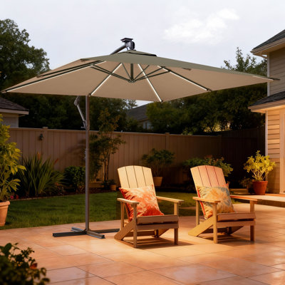 Parasol d'extérieur de 8,2 x 8,2 pi, protection contre les rayons UV pour jardin, terrasse, bord de piscine