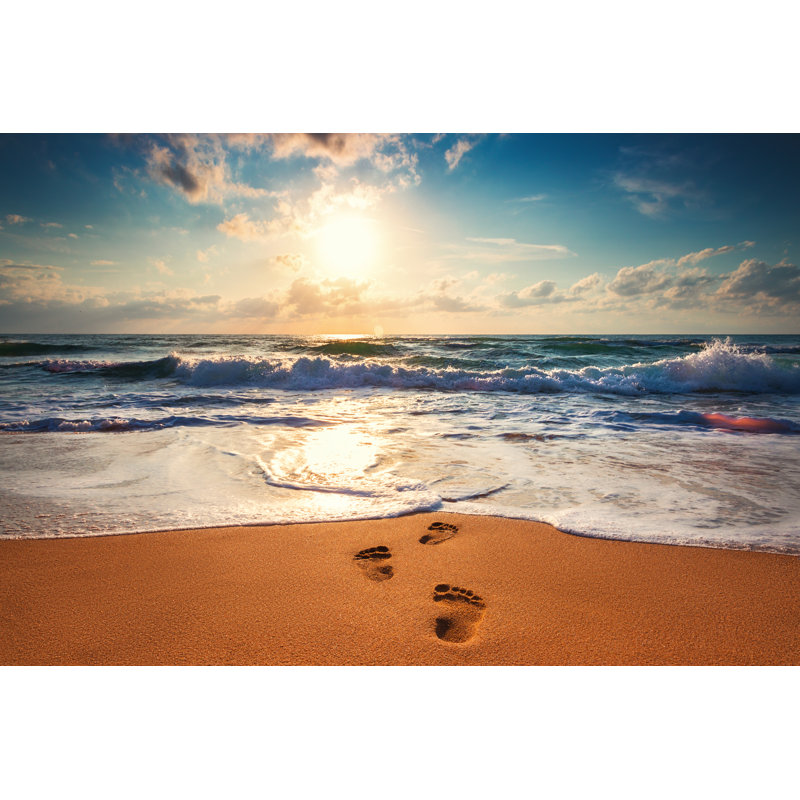 Footsteps On The Beach by Valio84sl - Wrapped Canvas Print, 51cm H x 76cm W
