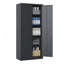 Armoire de rangement en métal durable avec 4 tablettes réglables et portes verrouillables, idéale pour le bureau à domicile et l'organisation de la classe