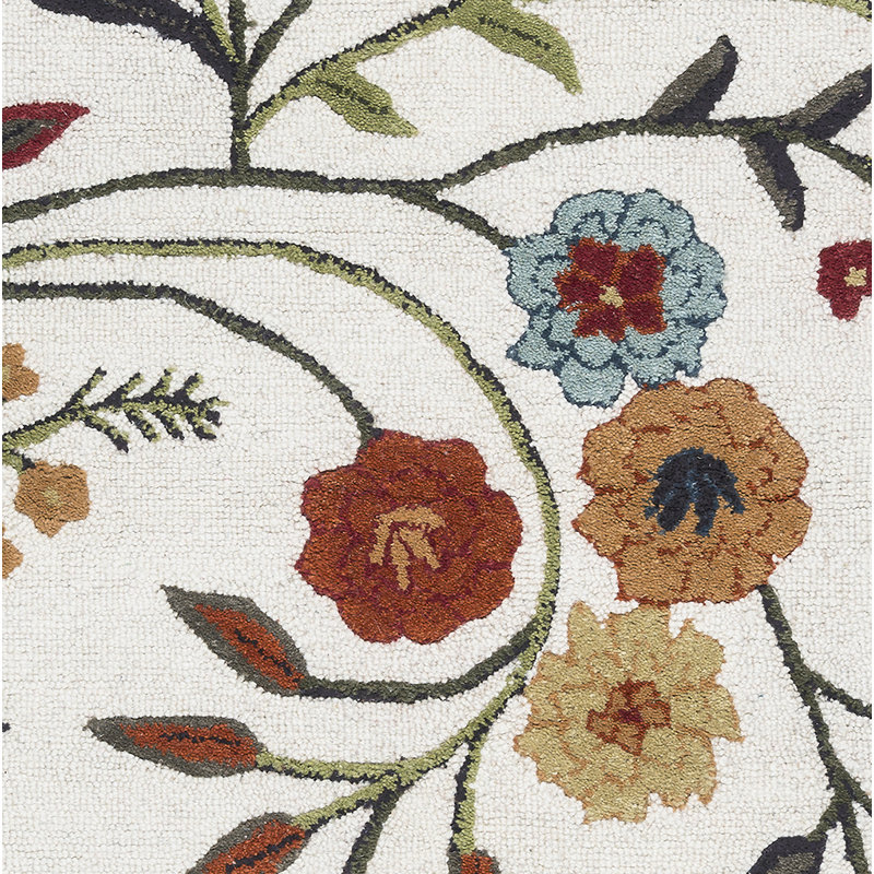 Wool Floral Indoor Rug, Rectangle 8' x 10'