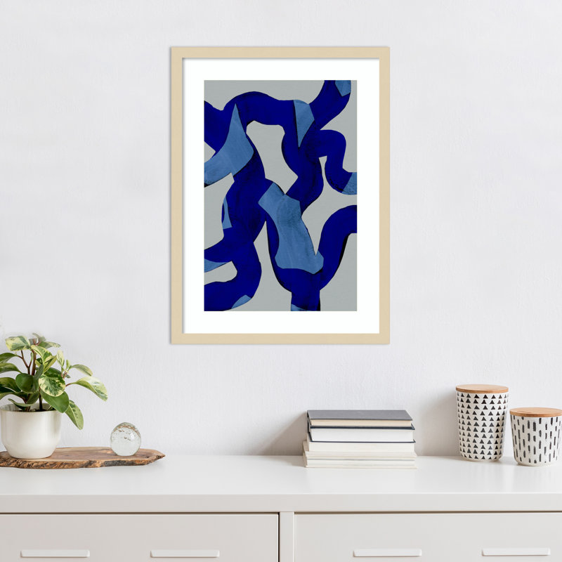 «Abstract Brush Strokes» par Mareike Bohmer, impression sur bois encadrée, H 25 po x l 19 po