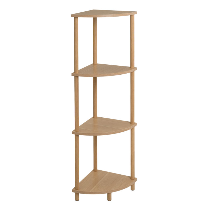 Annalya 35cm H x 36.5cm W Bamboo / Rattan Corner Bookcase, Brown