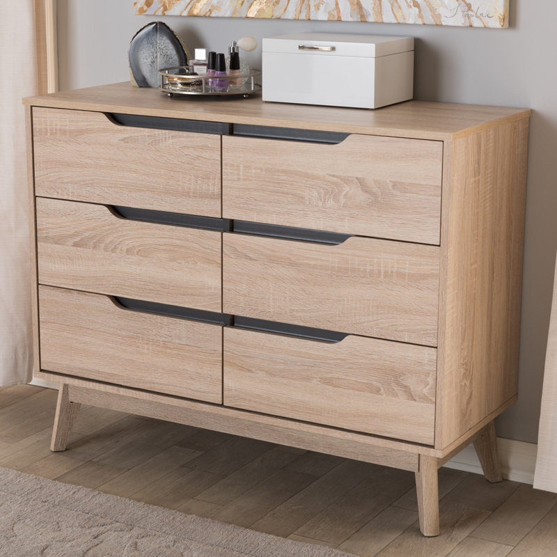 Commode double moderne à 6 tiroirs Ambridge