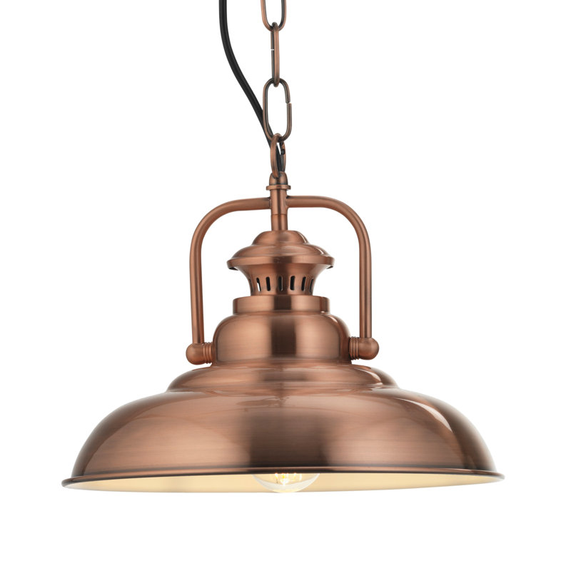 Wellington 1 - Light Dome Pendant, Copper