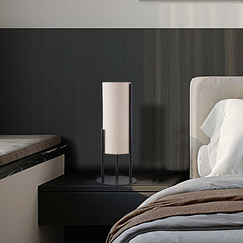 Lampe de table en métal 22 po H 22 po pour salon, lampe de chevet pour chambre à coucher, lampe DEL