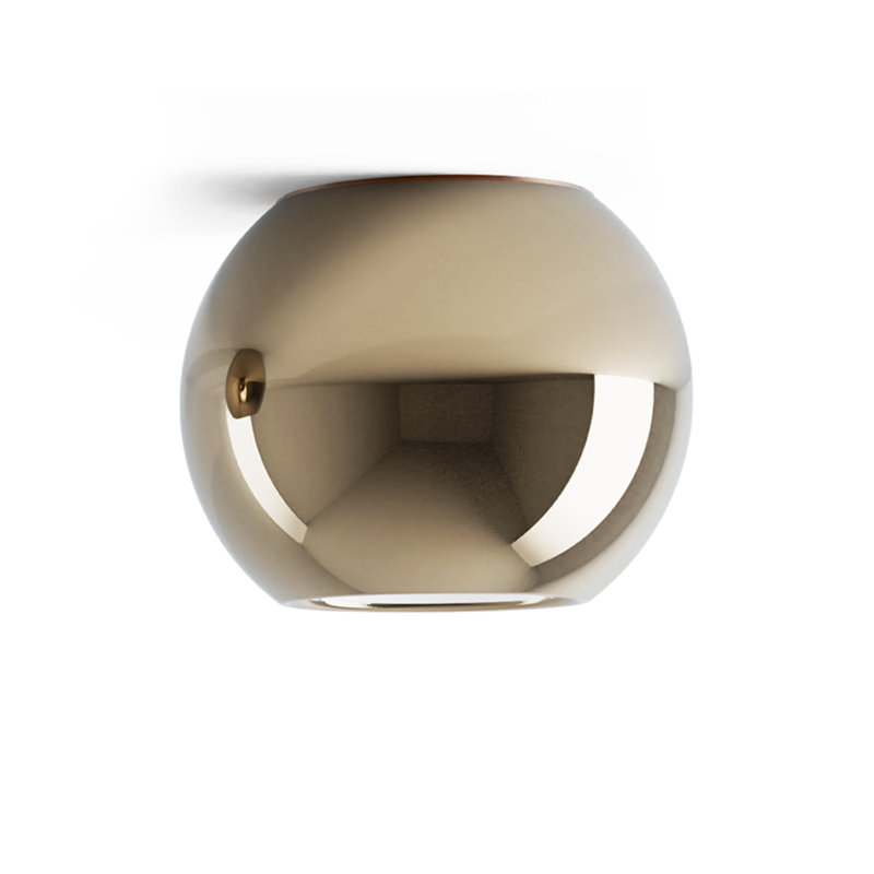Glo, 7.9" H x 9.8" W x 9.8" D, Matt Bronze, Mirroring Gold