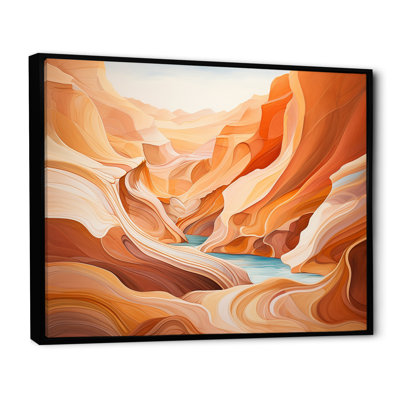 Canyon Antelope Liquid Art IV - Canyon Framed Wall Art