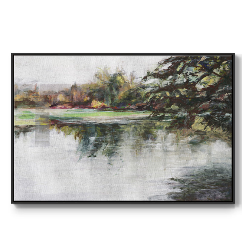Dédicacé sur toile, H 25 po x l 37 po x P 2 po, Toile avec cadre flottant noir
