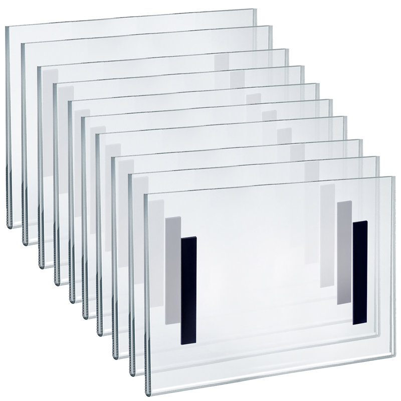Porte-affiche l 11 po x H 8,5 po avec bandes magnétiques, paquet de 10