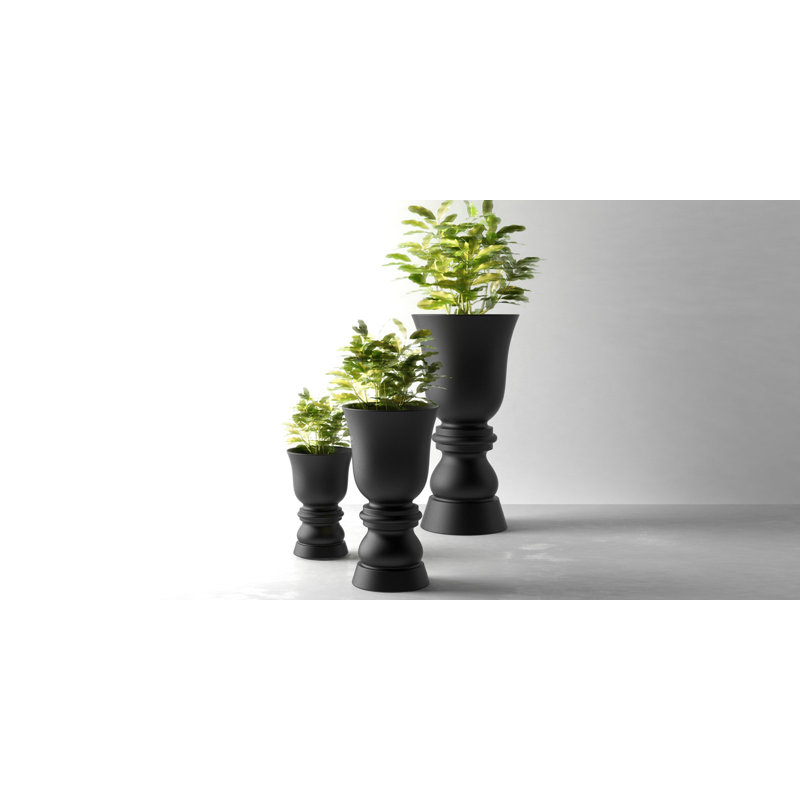Suave Resin Pot Planter, Steel, 39.25" H x 21.75" W x 21.75" D