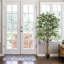 Faux arbre artificiel primrue avec tronc de bois naturel 1008 feuilles