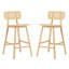 Tabouret de bar d'intérieur en bois avec repose-pieds (ensembles de 2 pièces)-1192957473