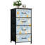 Commode 4 tiroirs à rangement vertical avec coquilles de mer et étoile de mer avec tiroirs en tissu