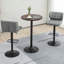 Table de pub ronde à hauteur de bar - rustique industriel, H 24 po x 42 po