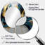 Miroir mural ovale gris doré-737712635