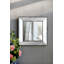 Miroir d'appoint 18 po x 18 po carré argenté patiné, miroir mural de style traditionnel pour le salon, le vestibule, le bureau, la chambre à coucher, le couloir